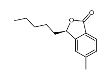 (R)-5-methyl-3-pentylisobenzofuran-1-(3H)-one结构式