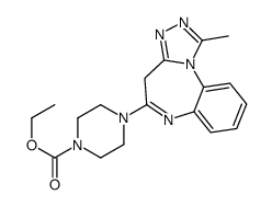ethyl 4-(1-methyl-4H-[1,2,4]triazolo[4,3-a][1,5]benzodiazepin-5-yl)piperazine-1-carboxylate结构式