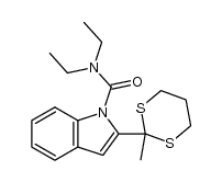 2-(2-Methyl-1,3-dithian-2-yl)-1-(diethylcarbamoyl)indole结构式