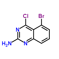 5-Bromo-4-chloro-2-quinazolinamine结构式