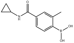 (4-(Cyclopropylcarbamoyl)-2-methylphenyl)boronic acid Structure