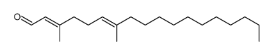 3,7-dimethyloctadeca-2,6-dienal Structure