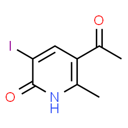 5-Acetyl-3-iodo-6-methyl-1,2-dihydropyridin-2-one Structure