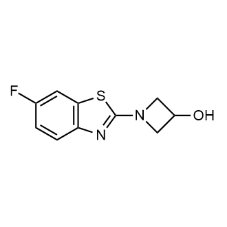 1-(6-氟苯并[d]噻唑-2-基)氮杂环丁烷-3-醇结构式