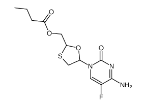 cis-{5-(4-amino-5-fluoro-2-oxo-1(2H)-pyrimidinyl)-1,3-oxathiolan-2-yl}methyl butanoate图片