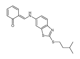 6-[[[2-(3-methylbutylsulfanyl)-1,3-benzothiazol-6-yl]amino]methylidene]cyclohexa-2,4-dien-1-one Structure