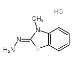 3-甲基-2-苯并噻唑啉酮腙盐酸盐结构式