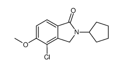 4-Chloro-2-cyclopentyl-5-methoxy-2,3-dihydro-isoindol-1-one Structure