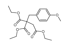 3-(4-methoxy-phenyl)-propane-1,2,2-tricarboxylic acid triethyl ester结构式