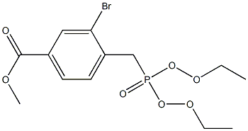 3-Bromo-4-(diethoxy-phosphorylmethyl)-benzoic acid methyl ester Structure