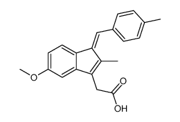 {6-Methoxy-2-methyl-3-[1-p-tolyl-meth-(E)-ylidene]-3H-inden-1-yl}-acetic acid Structure