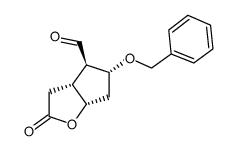 [(3aR,4R,5R,6aS)-hexahydro-2-oxo-5-(phenylmethoxy)-2H-cyclopenta[b]furan-4-carboxaldehyde]结构式