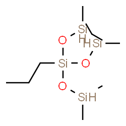 Trisiloxane, 3-(dimethylsilyl)oxy-1,1,5,5-tetramethyl-3-propyl- structure