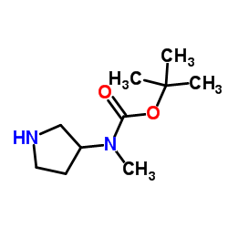 tert-Butyl methyl(pyrrolidin-3-yl)carbamate Structure