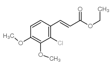 3-(2-氯-3,4-二甲氧基苯基)丙烯酸乙酯结构式
