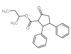 butan-2-yl 5-oxo-2,3-diphenyl-cyclopentane-1-carboxylate结构式