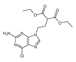 2-amino-6-chloro-9-(ethyl 2-carboethoxybutanoate-4-yl)purine Structure