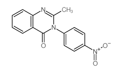 2-methyl-3-(4-nitrophenyl)quinazolin-4-one结构式