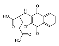 (2S)-2-[(3-chloro-1,4-dioxo-naphthalen-2-yl)amino]pentanedioic acid结构式