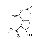 (2S,3S)-1-(TERT-BUTOXYCARBONYL)-3-HYDROXYPYRROLIDINE-2-CARBOXYLICACIDMETHYLESTER structure