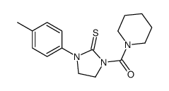 [3-(4-methylphenyl)-2-sulfanylideneimidazolidin-1-yl]-piperidin-1-ylmethanone结构式