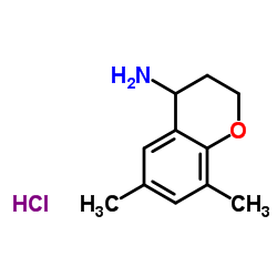 2H-1-Benzopyran-4-amine, 3,4-dihydro-6,8-dimethyl-, hydrochloride (1:1) structure