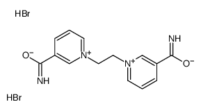 1-[2-(3-carbamoylpyridin-1-ium-1-yl)ethyl]pyridin-1-ium-3-carboxamide,dibromide Structure