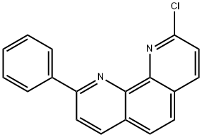 2-氯-9-苯基-1,10-菲咯啉结构式