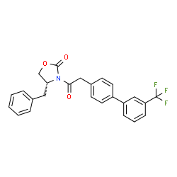 (R)-4-benzyl-3-(2-(3'-(trifluoroMethyl)-[1,1'-biphenyl]-4-yl)acetyl)oxazolidin-2-one Structure