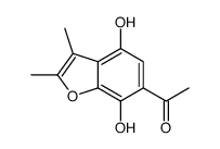 6-Acetyl-2,3-dimethyl-4,7-benzofurandiol Structure