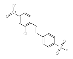 4-[2-(2-chloro-4-nitro-phenyl)ethenyl]benzenesulfonyl fluoride结构式