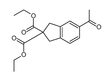 diethyl 5-acetyl-1,3-dihydroindene-2,2-dicarboxylate Structure