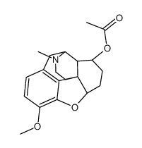 4,5α-Epoxy-3-methoxy-17-methylmorphinan-8β-ol acetate structure