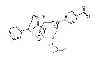 p-Nitrophenyl 2-Acetamido-3-O-acetyl-4,6-O-benzylidene-2-deoxy-α-D-glucopyranoside structure