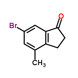 6-溴-4-甲基-2,3-二氢-1H-茚-1-酮结构式