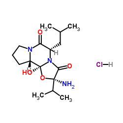 2β-氨基-9,10,10aα,10b-四氢-10bβ-羟基-5β-异丁基-2-异丙基-8H-恶唑并[3,2-a]吡咯并[2,1-c]吡嗪-3,6(2H,5H)-二酮盐酸盐图片