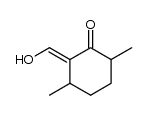 1,4-Dimethyl-3-hydroxymethylen-cyclohexanon-(2) Structure
