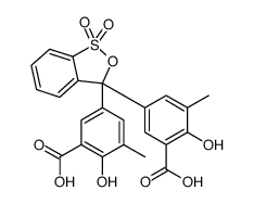 3,3'-(3H-2,1-benzooxathiol-3-ylidene)bis[6-hydroxy-5-methylbenzoic acid S,S-dioxide结构式