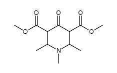 1,2,6-trimethyl-4-oxo-piperidine-3,5-dicarboxylic acid dimethyl ester结构式