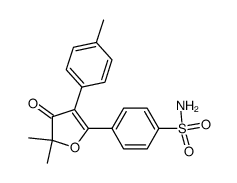 4-(5,5-dimethyl-4-oxo-3-p-tolyl-4,5-dihydrofuran-2-yl)benzenesulfonamide Structure