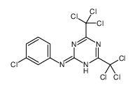 N-(3-chlorophenyl)-4,6-bis(trichloromethyl)-1,3,5-triazin-2-amine Structure