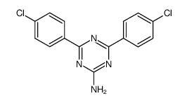 4,6-bis-(4-chloro-phenyl)-[1,3,5]triazin-2-ylamine结构式