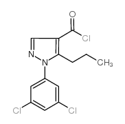 1-(3,5-二氯苯基)-5-丙基-1H-吡唑-4-羰酰氯结构式