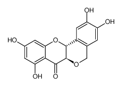 (6aR,12aR)-6a,12a-Dihydro-2,3,8,10-tetrahydroxy[2]benzopyrano[4,3-b][1]benzopyran-7(5H)-one Structure