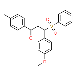 3-(4-methoxyphenyl)-3-(phenylsulfonyl)-1-(p-tolyl)propan-1-one Structure