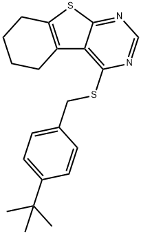 4-[(4-tert-butylphenyl)methylsulfanyl]-5,6,7,8-tetrahydro-[1]benzothiolo[2,3-d]pyrimidine Structure