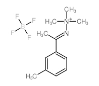 tetrafluoro-l4-borane, (E)-1,1,1-trimethyl-2-(1-(m-tolyl)ethylidene)hydrazin-1-ium salt Structure