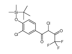 1-[4-[tert-butyl(dimethyl)silyl]oxy-3-chlorophenyl]-2-chloro-4,4,4-trifluorobutane-1,3-dione结构式