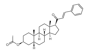 3β-acetoxy-23t()-phenyl-21,24-dinor-5β-chol-22-en-20-one结构式