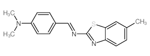 N,N-dimethyl-4-[(6-methylbenzothiazol-2-yl)iminomethyl]aniline Structure